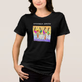 Afrikaanse kunst uiting van geluk Tri-Blend shirt (Voorkant)