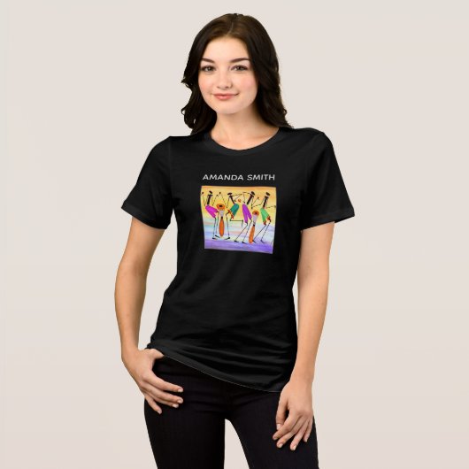 Afrikaanse kunst uiting van geluk Tri-Blend shirt (Voorkant volledig)