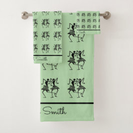 Afrikaanse kunst, viering Silhouette dansers Bad Handdoek