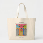 Afrikaanse kunst, vrienden, grote tote bag (Voorkant)
