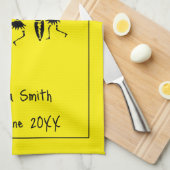 Afrikaanse kunst, vrolijke dans theedoek (Quarter Fold)