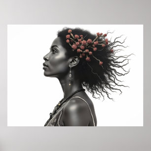 Afrikaanse kunst vrouw modeontwerp poster
