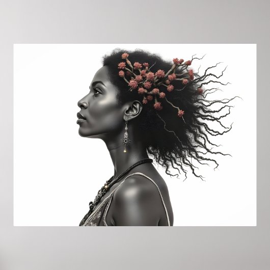 Afrikaanse kunst vrouw modeontwerp poster (Voorkant)