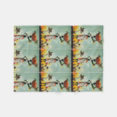 Afrikaanse kunst - Vrouw op gooit dekens, Kussens Fleece Deken (Voorkant (Horizontaal))