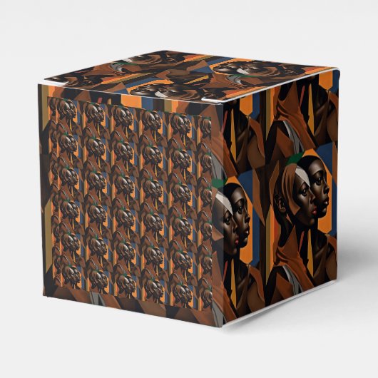 Afrikaanse kunst. Vrouwen die naar de voorkant kij Bedankdoosjes (Voorkant Zijde)