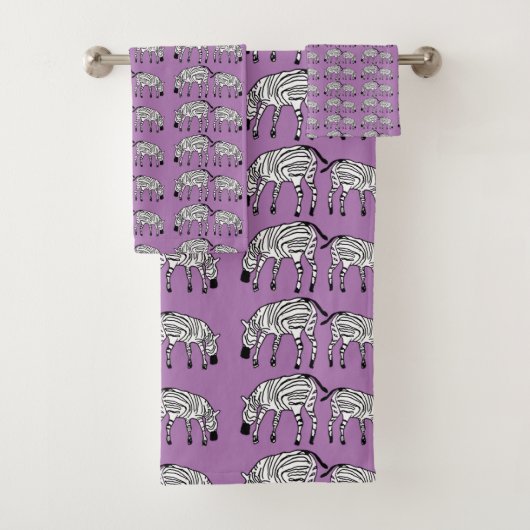 Afrikaanse kunst, zebra's en patronen bad handdoek (Insitu)