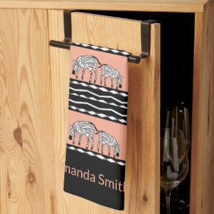 Afrikaanse kunst, Zebras Patroon Geel Theedoek