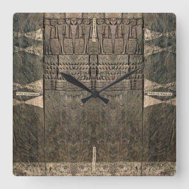 Afrikaanse kunstenklok vierkante klok