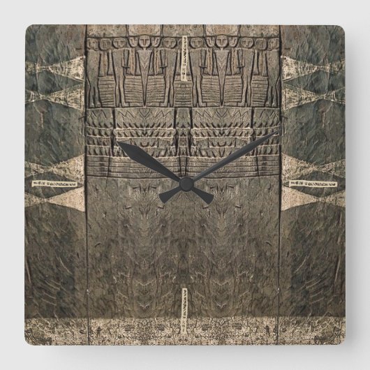 Afrikaanse kunstenklok vierkante klok (Voorkant)