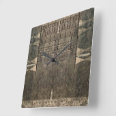 Afrikaanse kunstenklok vierkante klok (Hoek)