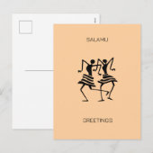 Afrikaanse kunstfeestdans feestdagenkaart (Voorkant / Achterkant)