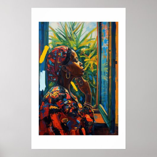 Afrikaanse kunstprint poster (Voorkant)