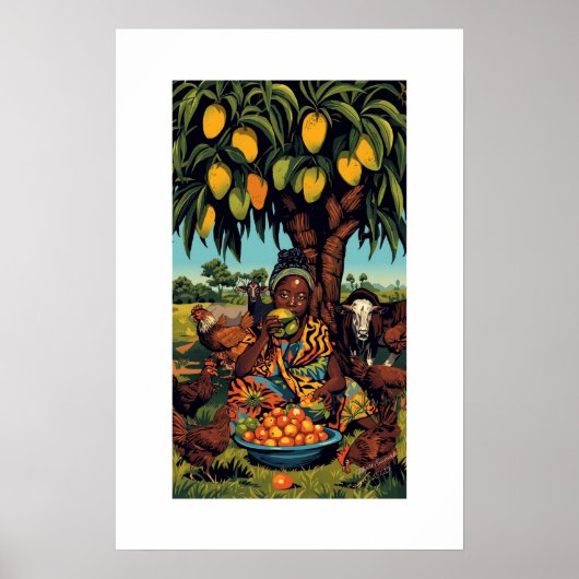 Afrikaanse kunstprint poster (Voorkant)