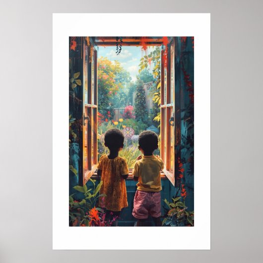Afrikaanse kunstprint poster (Voorkant)