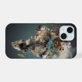 Afrikaanse kunstschelp iPhone 15 case (Achterkant horizontaal)