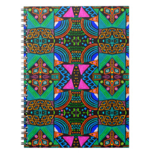 Afrikaanse kunsttekening. Naadloos aztec patroon. Notitieboek