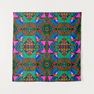 Afrikaanse kunsttekening. Naadloos aztec patroon. Wandkleed