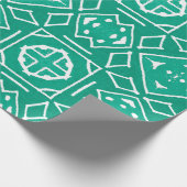 Afrikaanse kunsttekening. Tribale afdruk. Ikat Che Cadeaupapier (Hoek)