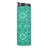 Afrikaanse kunsttekening. Tribale afdruk. Ikat Che Thermosbeker (Geroteerd rechts)