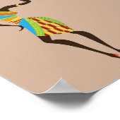 Afrikaanse kunstvrouw met een mandje poster (Hoek)