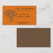 Afrikaanse kunstwinkel Afrikaanse mode Visitekaartje (Voorkant / Achterkant)