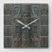 Afrikaanse ladenklok vierkante klok (Voorkant)