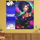 Afrikaanse Lady Portret Muur Kunstwerk Canvas Afdruk (Insitu (Woonkamer))