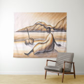 Afrikaanse landschapsarchitectuur wandkleed (In Situ (horizontaal))