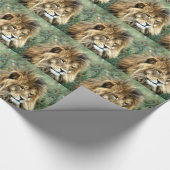 Afrikaanse leeuw cadeaupapier (Hoek)