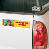 Afrikaanse-Leeuw-Digitale Kunst Bumpersticker (Op Truck)