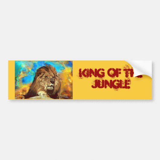 Afrikaanse-Leeuw-Digitale Kunst Bumpersticker (Voorkant)