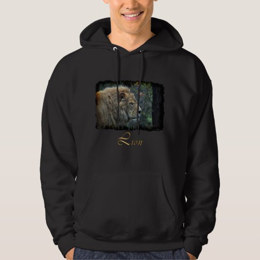 Afrikaanse Leeuw Grote Kat Dierenliefhebber Hoodie (Voorkant)