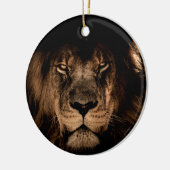 afrikaanse leeuw houdt de ogen dicht keramisch ornament (Links)