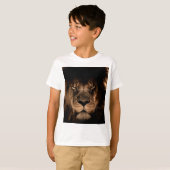 Afrikaanse leeuw manen dichte ogen t-shirt (Voorkant volledig)