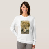 Afrikaanse leeuw, Panthera leo, in slaap gevallen T-shirt (Voorkant volledig)