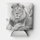 Afrikaanse leeuw potlood tekening blikjeskoeler (Voorkant)