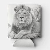 Afrikaanse leeuw potlood tekening blikjeskoeler (Achterkant)