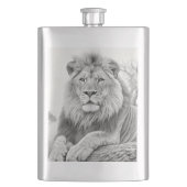 Afrikaanse leeuw potlood tekening flacon (Voorkant)