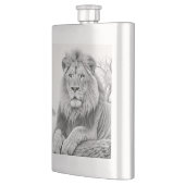 Afrikaanse leeuw potlood tekening flacon (Links)