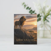 Afrikaanse Leeuw Savanne DIEREN Briefkaart (Staand voorkant)