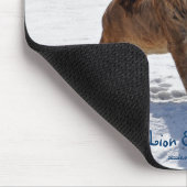 Afrikaanse Leeuw & Vlinder Foto Mousepad Muismat (Hoek)