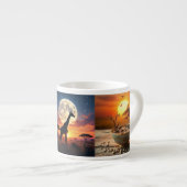 Afrikaanse Leeuw & Zebra Zonsondergang Espressieko Espresso Kop (Voorkant rechts)