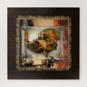 Afrikaanse leeuwenkunst legpuzzel (Horizontaal)