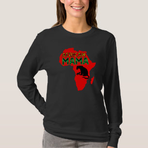 Afrikaanse leeuwenmoeder Rood T-shirt