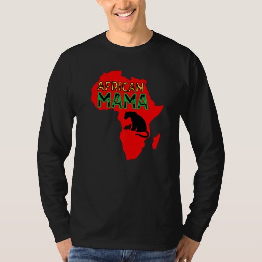 Afrikaanse leeuwenmoeder Rood T-shirt (Voorkant)