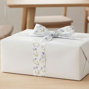 Afrikaanse lelie met Blauwe Vogel moeder en baby Satijnen Lint