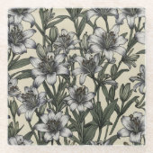  afrikaanse leliebloemen glazen onderzetter (Voorkant)