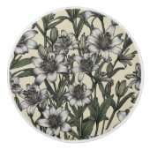 afrikaanse leliebloemen keramische knop (Voorkant)