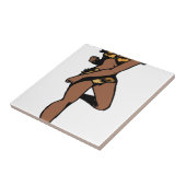 afrikaanse leoparafdruk tegeltje (Zijkant)