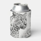 Afrikaanse Leopard Pencil Drawing Blikjeskoeler (Blikje Voorkant)